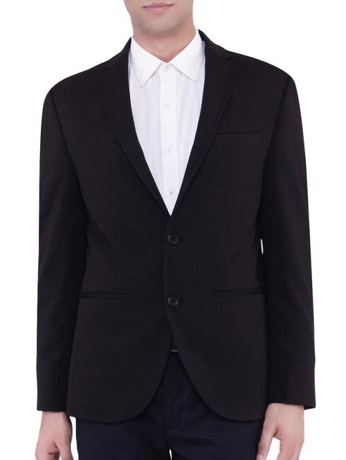black solid single breasted formal blazer - 14616128 - Very Small Image - 1