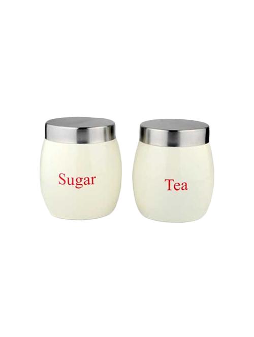 cream barrel tea & sugar canister - 14616153 - Very Small Image - 1