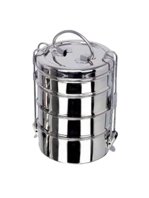 stainless steel clip tiffin with 4 compartment - 14616188 - Very Small Image - 1