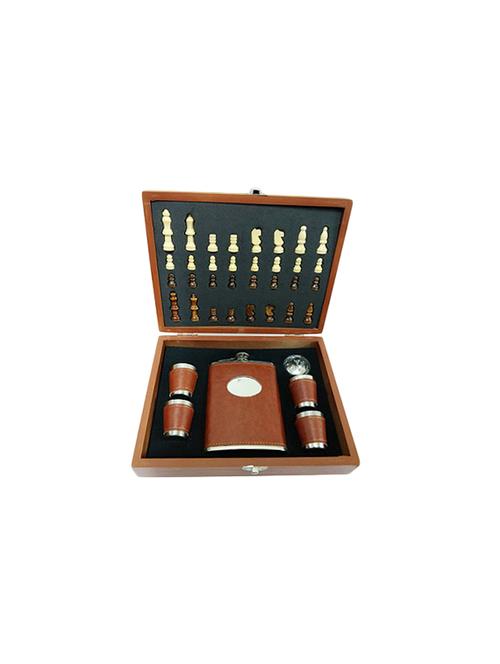 hip flask with chess bar set - 14616228 - Very Small Image - 1
