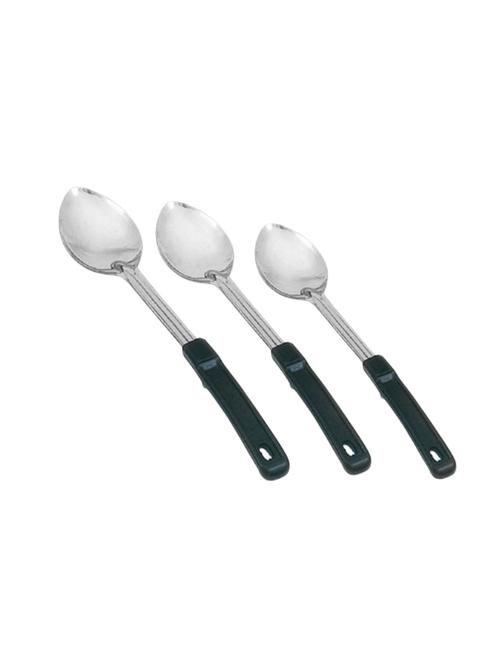 set of 3 stainless steel serving spoons with plastic handle - 14616276 - Very Small Image - 1