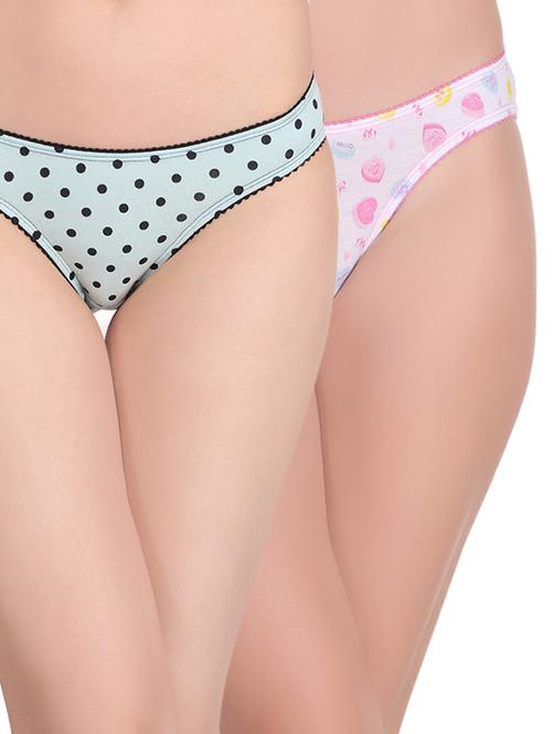 set of 2 multi colored bikini panty - 14616466 - Very Small Image - 1