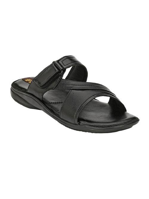 black leather slip on slippers - 14617750 - Very Small Image - 1
