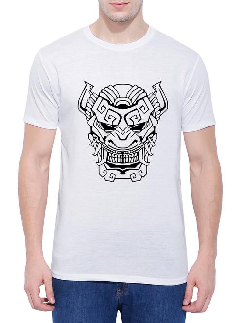 white cotton chest print t-shirt - 14617902 - Very Small Image - 1