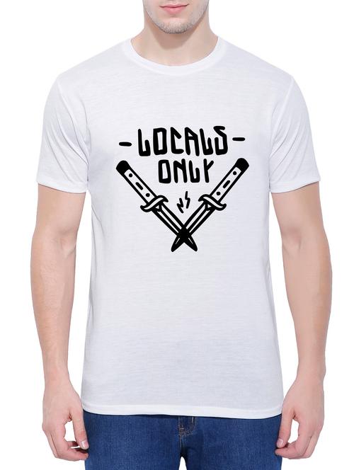 white cotton chest print t-shirt - 14617947 - Very Small Image - 1