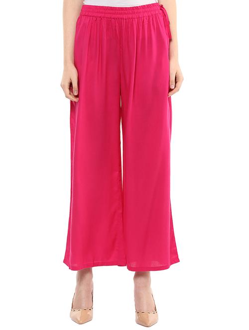 pink viscose palazzos - 14618333 - Very Small Image - 1