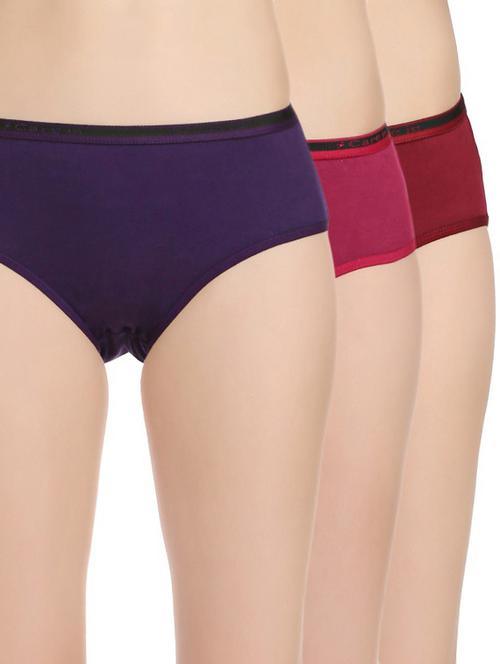 set of 3 multi colored cotton panty - 14618369 - Very Small Image - 1