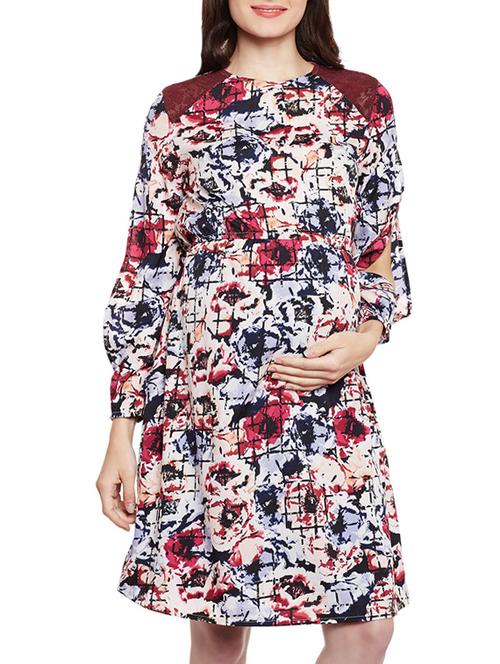multi colored printed maternity wear dress - 14618886 - Very Small Image - 1