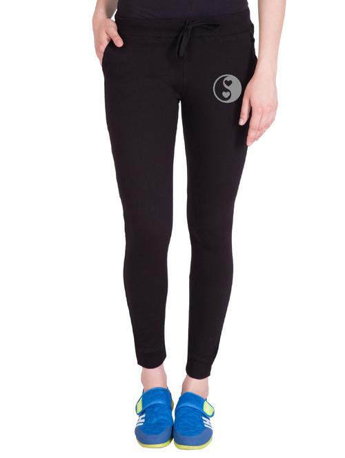 black printed track pant - 14619247 - Very Small Image - 1