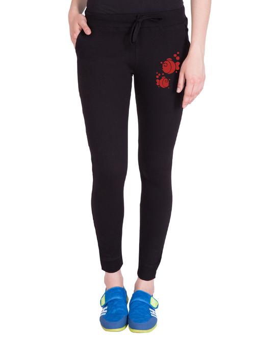 black printed track pant - 14619341 - Very Small Image - 1