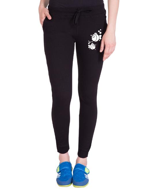 black printed track pant - 14619343 - Very Small Image - 1