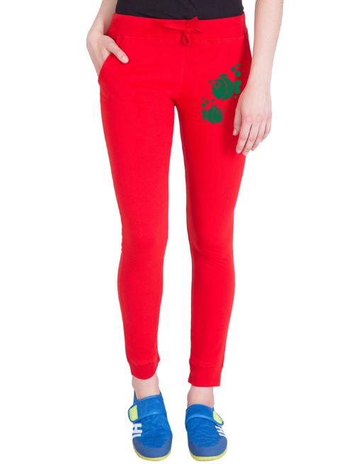red printed track pant - 14619372 - Very Small Image - 1