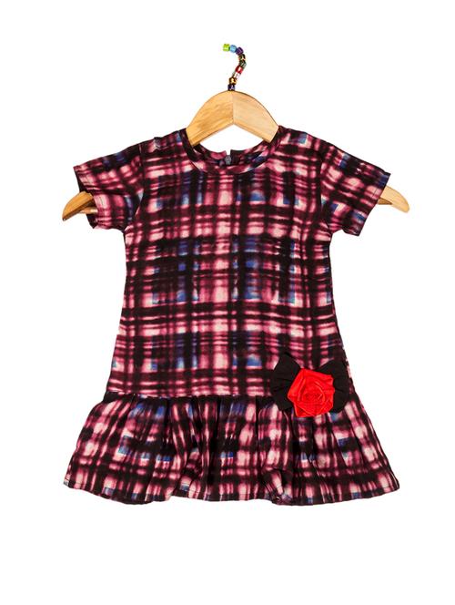 purple polyester frock - 14619941 - Very Small Image - 1
