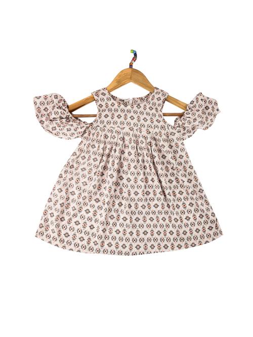 white polyester frock - 14619945 - Very Small Image - 1