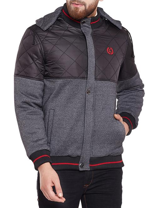 grey polyester casual jacket - 14625846 - Very Small Image - 1