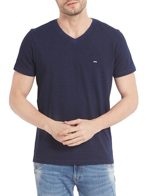 navy blue cotton t-shirt - 14626064 - Very Small Image - 1
