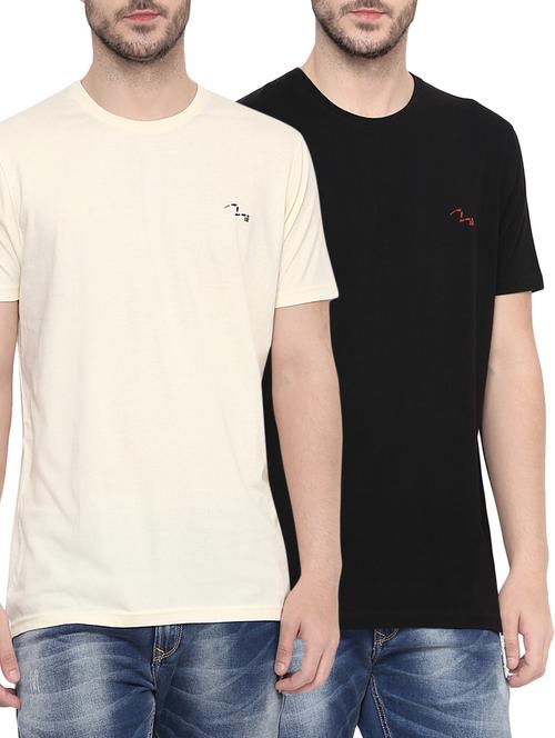 multi colored cotton combos t-shirt (set of 2) - 14626076 - Very Small Image - 1