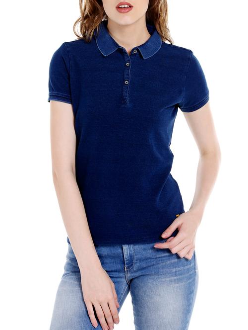 navy blue cotton tee - 14626082 - Very Small Image - 1