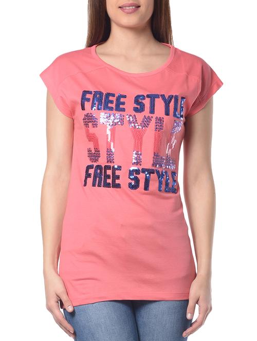 pink cotton tee - 14629306 - Very Small Image - 1
