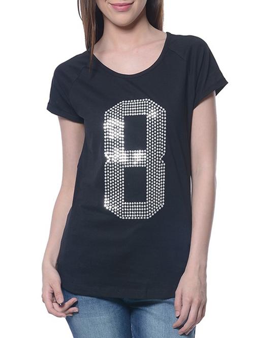 dark blue cotton tee - 14629332 - Very Small Image - 1