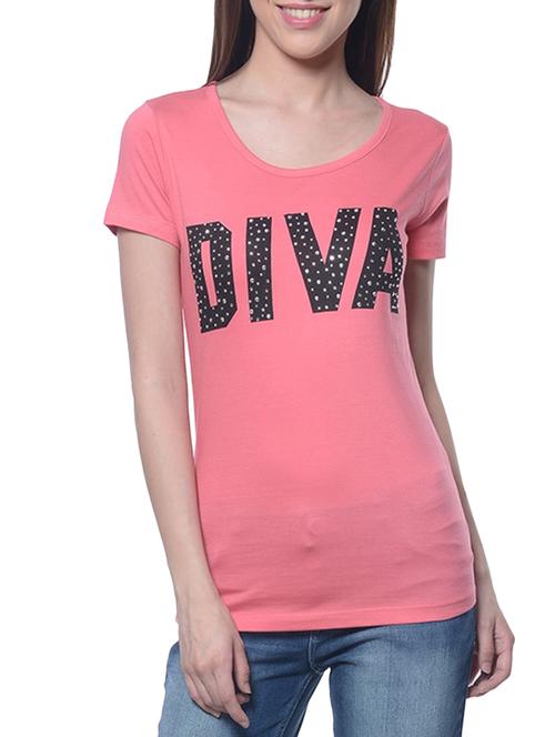 pink cotton tee - 14629336 - Very Small Image - 1