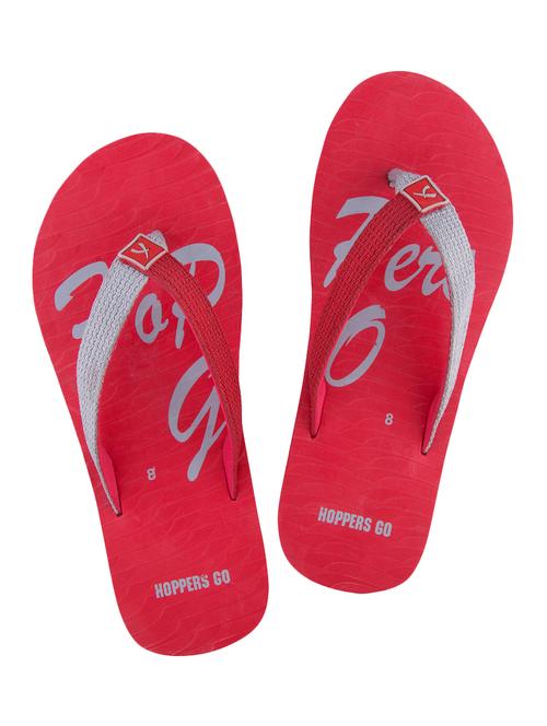 red fabric toe separator flip flops - 14630103 - Very Small Image - 1