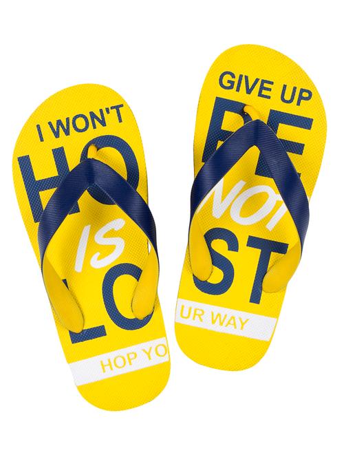 yellow rubber toe separator flip flops - 14630108 - Very Small Image - 1