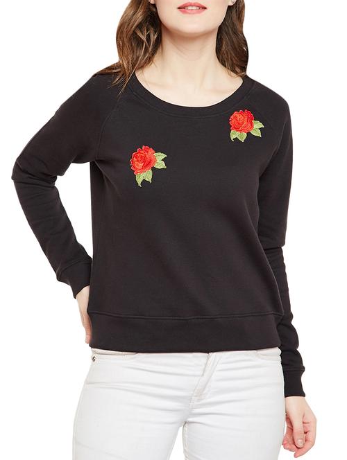 black cotton poly blend sweatshirt - 14630720 - Very Small Image - 1