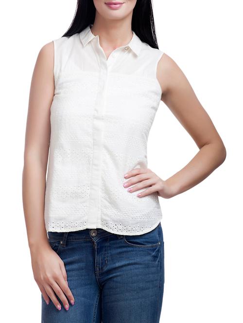 white cotton shirt - 14631206 - Very Small Image - 1