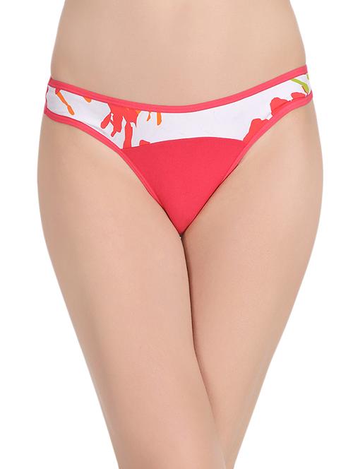 pink printed thongs panty - 14631342 - Very Small Image - 1