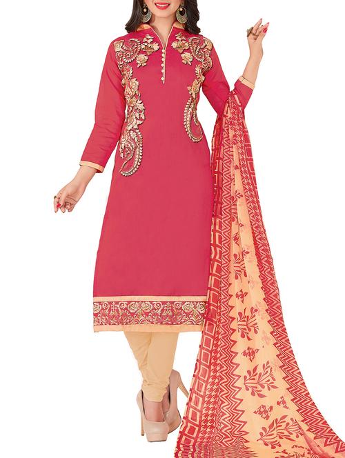 embellished churidaar suit dress material - 14631677 - Very Small Image - 1