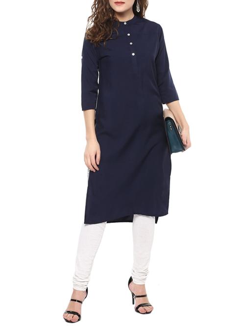 women's straight kurta - 14634935 - Very Small Image - 1