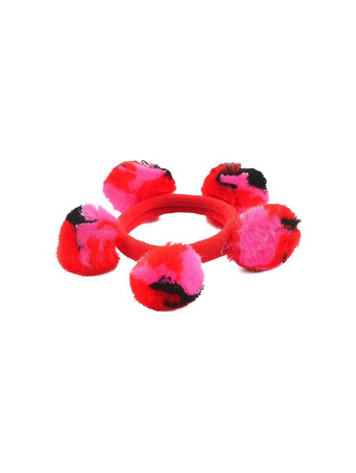 crayonflakes kids girls ponytail hair rubber band holder hair accessory pompoms - 14635599 - Very Small Image - 1