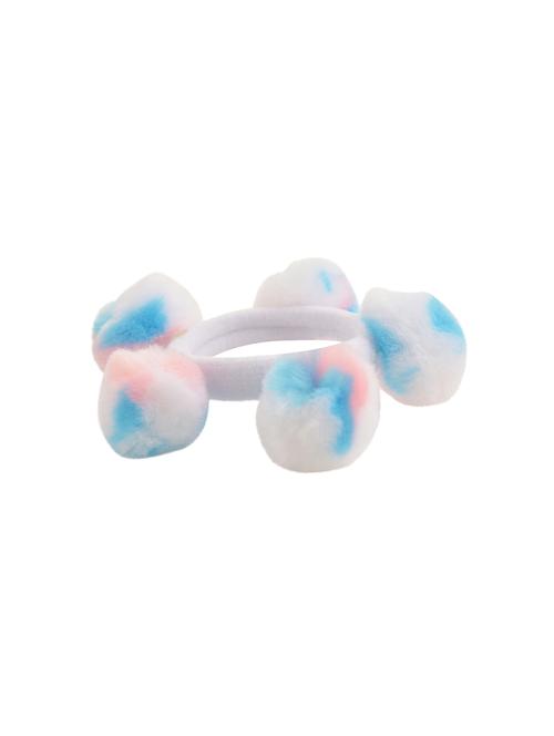 crayonflakes kids girls ponytail hair rubber band holder hair accessory pompoms - 14635600 - Very Small Image - 1