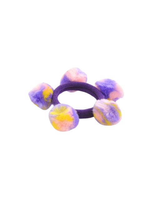 crayonflakes kids girls ponytail hair rubber band holder hair accessory pompoms - 14635601 - Very Small Image - 1