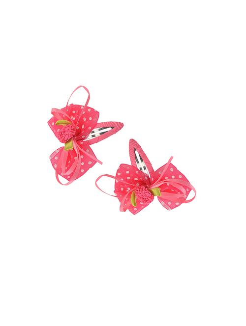 crayonflakes kids girls handmade floral tic tac/hair pin/hair clip pair ribbons - 14635636 - Very Small Image - 1