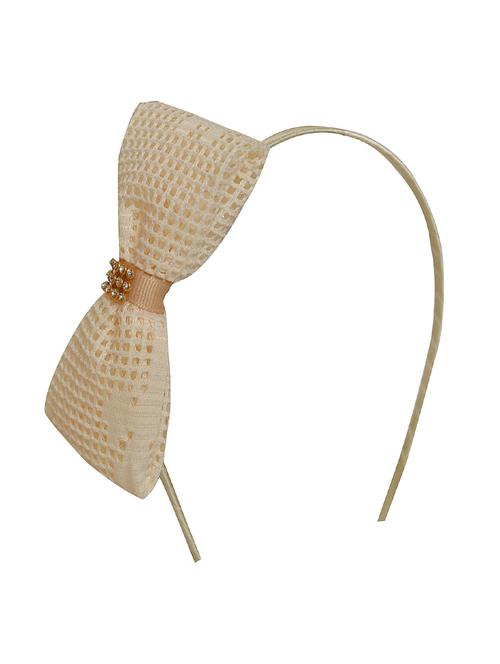 crayonflakes kids girls golden bow hair band head accessory with zircons - 14635667 - Very Small Image - 1