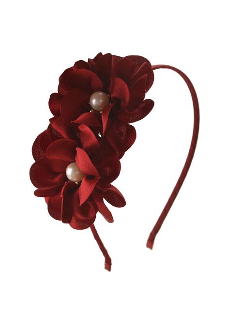 crayonflakes handmade kids girls flower hair band head band with pearls - 14635671 - Very Small Image - 1