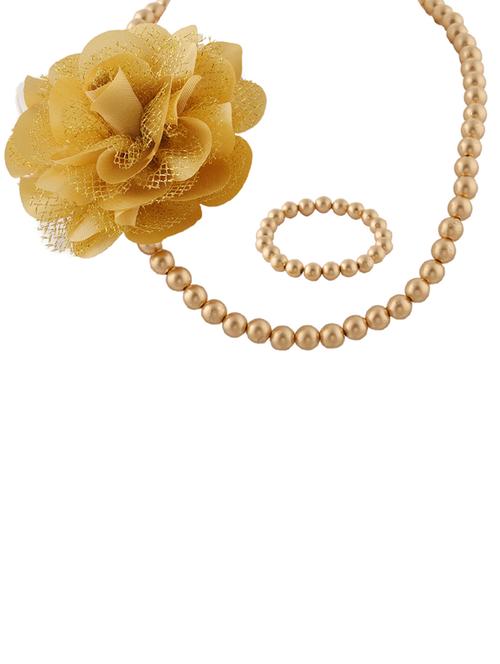 gold plastic necklace set jewellery - 14635724 - Very Small Image - 1