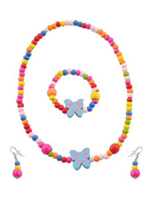 multi colored plastic necklace set - 14635736 - Very Small Image - 1