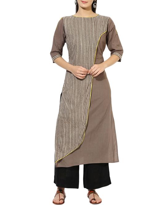 layered stripes kurta - 14636409 - Very Small Image - 1