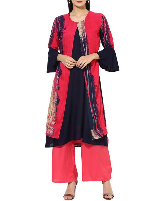 layered printed kurta - 14636417 - Very Small Image - 1
