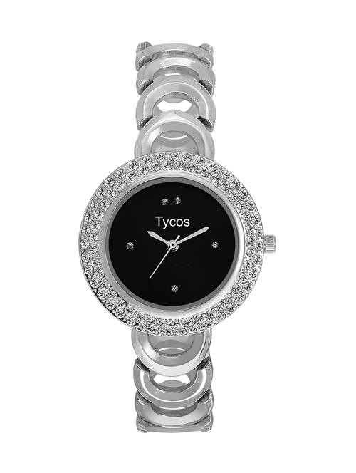 Tycos Black dial With Silver Braclet Chain Watch - 14636677 - Very Small Image - 1