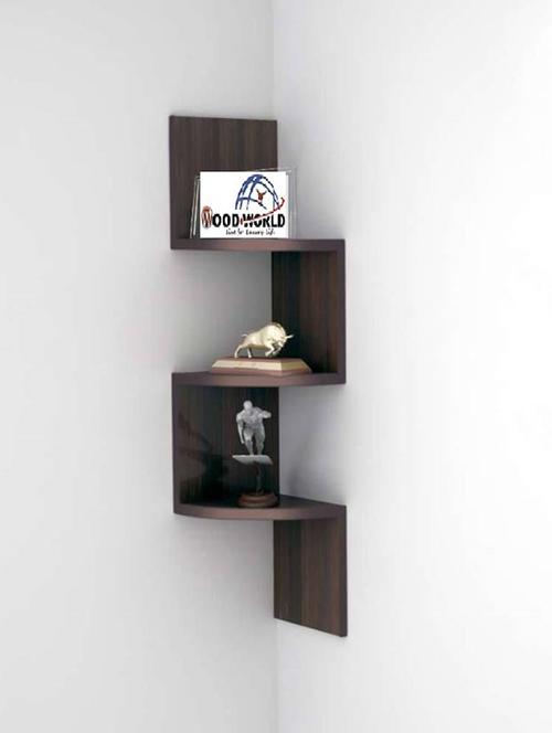 zigzag corner wall mount shelf brown set of- 3 shelves - 14637865 - Very Small Image - 1