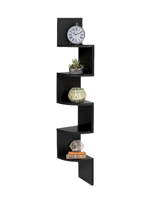 zigzag corner wall mount shelf black set of 5 shelves - 14637871 - Very Small Image - 1
