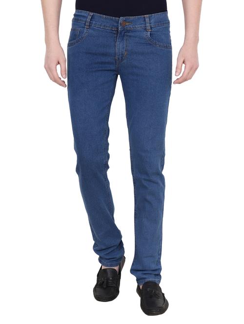 light blue cotton blend jeans - 14637908 - Very Small Image - 1