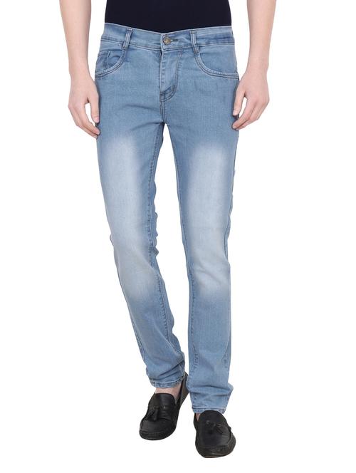 light blue cotton blend jeans - 14637910 - Very Small Image - 1