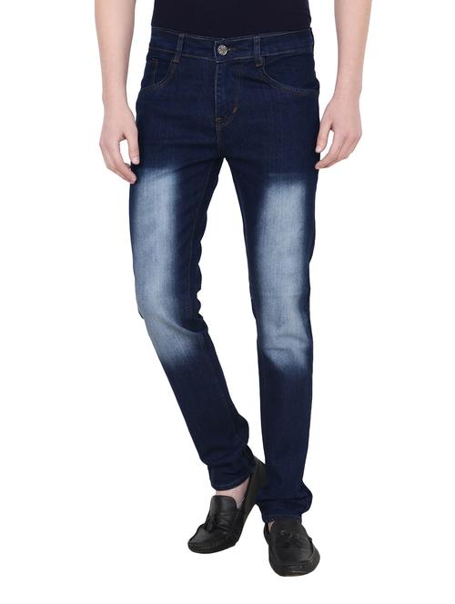 dark blue cotton blend jeans - 14637911 - Very Small Image - 1