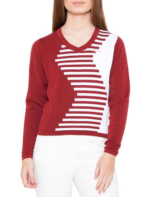 red striped cotton pullover - 14637932 - Very Small Image - 1