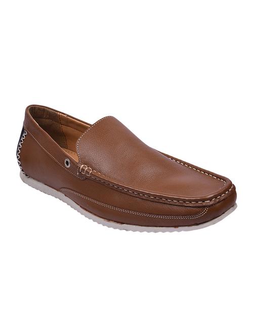 tan leatherette slip on loafer - 14638533 - Very Small Image - 1